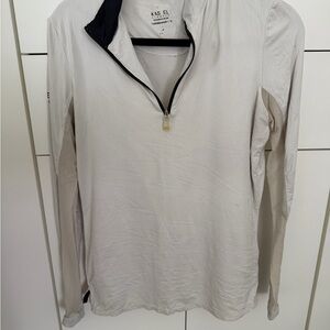 Kastel White Long Sleeve Quarter-Zip Sun Shirt